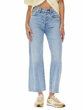Aritzia Denim Forum Farrah High-Rise Wide Leg Jeans Light Blue Sz 25